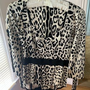 Dolce Gabana Boustier and matching Cardigan leopard print.